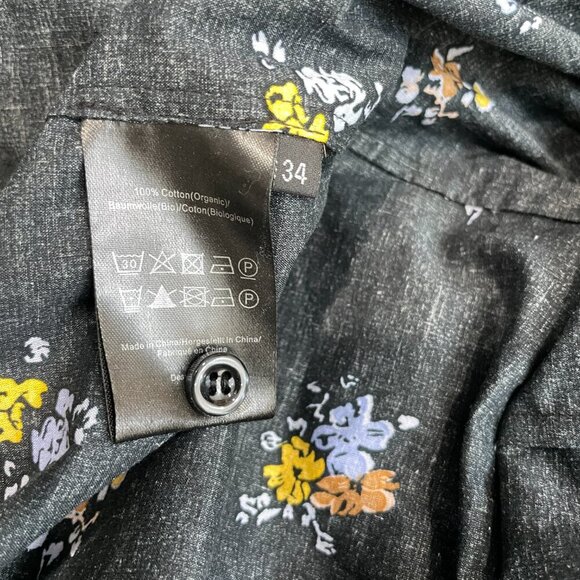 Baum Und Pferdgarten Maxi Dress Size 34 XS Black Floral Long Sleeve Side Pockets - Picture 9 of 9